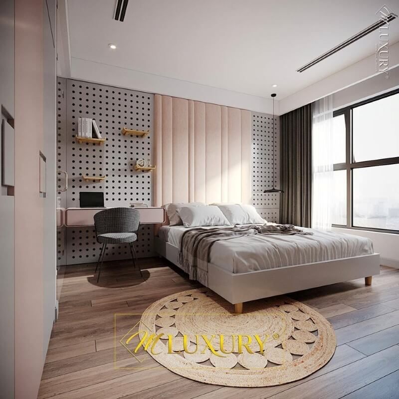 Thiết kế nội thất giường ngủ biệt thự phong cách hiện đại