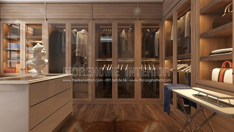 Thiết kế nội thất gỗ tự nhiên cao cấp với tông màu nhẹ nhàng mang đến không gian nội thất thêm sang trọng